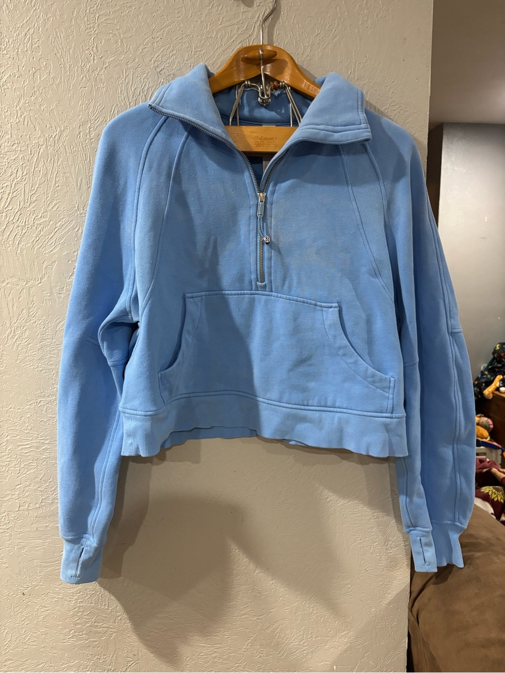 Lululemon Scuba Oversized Funnel-Neck Half Zip in Aero Blue Womens size M/L